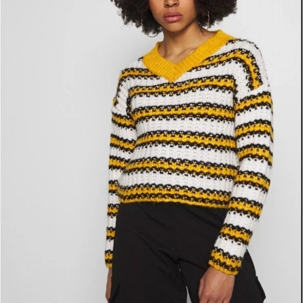 Topshop Striped Knit Sweater, Petite